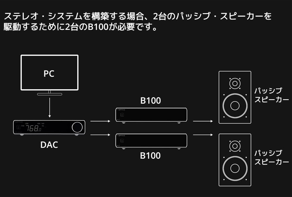 Amazon.co.jp: TOPPING B100 モノラル ピュア パワーアンプ (ブラック