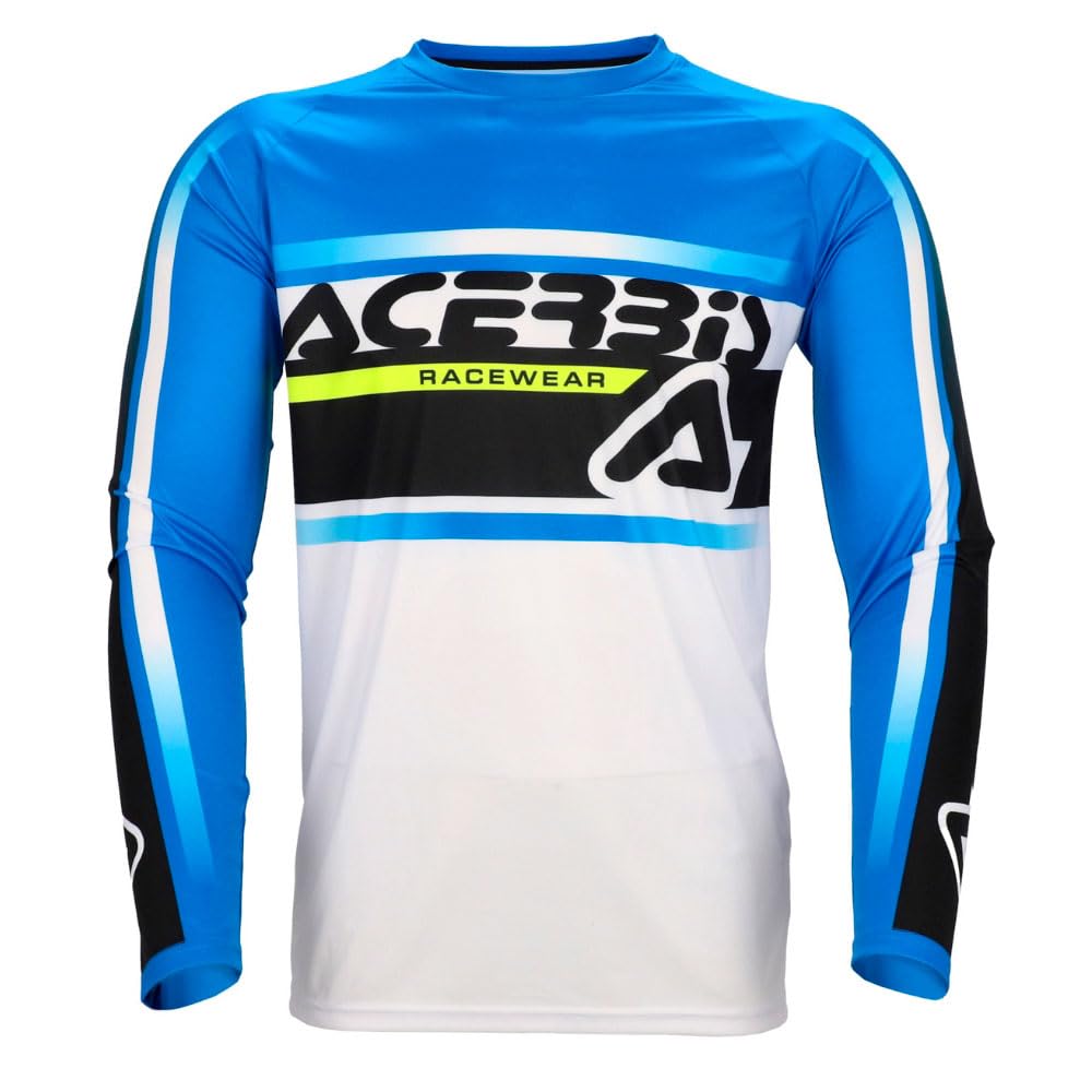 Acerbis MX Linear Lugo Maglia da motocross, blu/bianco, L