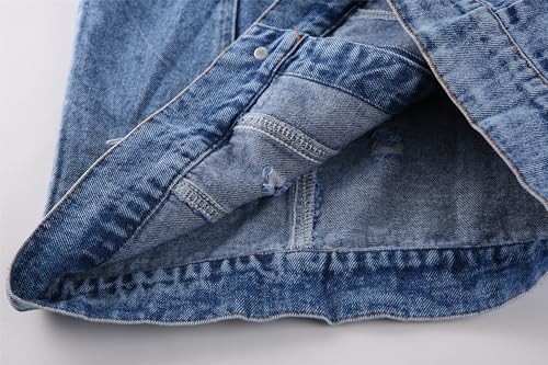 Kids Biker Denim Vest for Boys & Girls | Western Motorcycle Jean Jacket Sleeveless Top for Teens 3-14 Years4