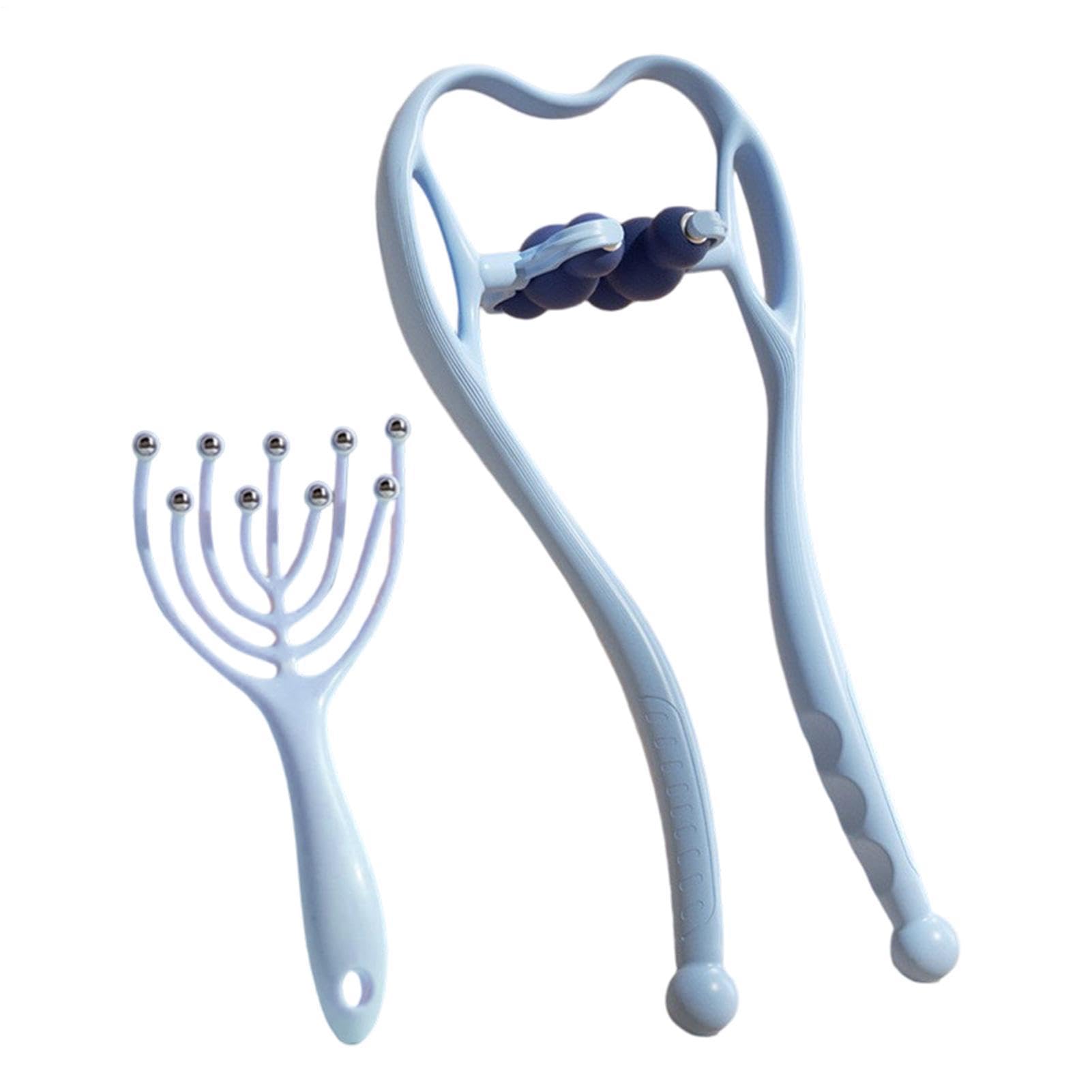 Rodillo de cuello, relajante de hombro de mano, masajeador cervical manual, para músculos de espalda, codo, cuerpo, piernas, hogar, viajes, largas horas, hombres y mujeres