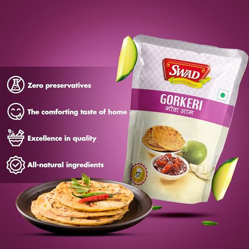 Image of SWAD Delicious and Tangy Sweet Gor Keri Chutney / Mango Chutney / Aam Chutney - 200gm Each (Pack of 5