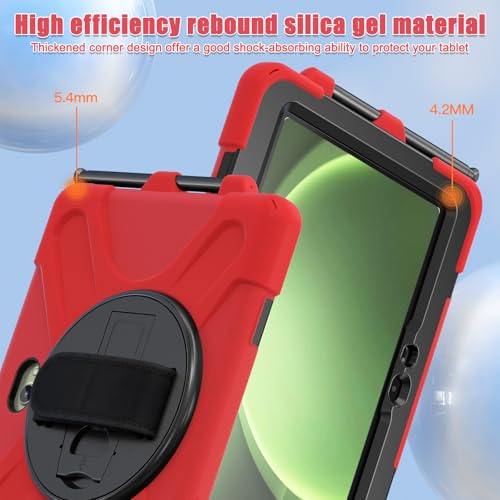 Coque Tab Active5 Pro Antichoc Rouge avec Dragonne Rotative Haute Sécurité - 4