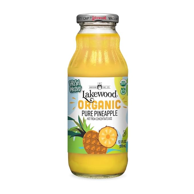 Lakewood Organic Fresh Pressed Pure Pineapple (1 X 12.5 FL OZ)