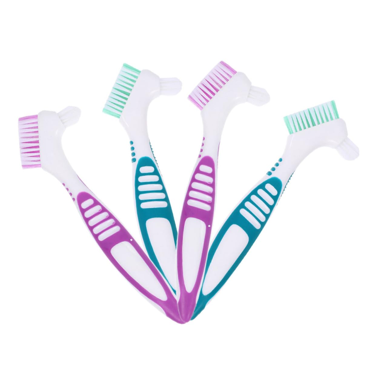 VALICLUD Cepillo Para Limpiar Dentaduras Postizas Duro Limpiador Cepillo De Pincel Cerdas Firme Cepillo De Limpieza Nylon 4 Piezas X 4