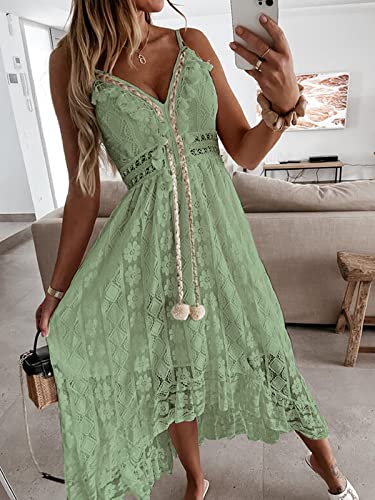 Image of CUPSHE Womens Lace Summer Maxi Dresses 2026 Beach Wear