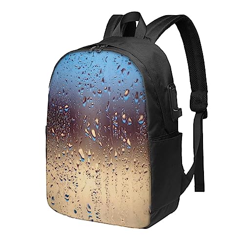 Bolsa de hombro para portátil de 13 a 15.6 pulgadas con diseño de gotas de lluvia y bolsillo