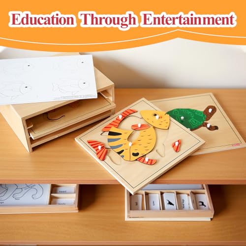 Image of Montessori Outlet Fish Puzzle for Children 3-6 Years Montessori Education at School and Home