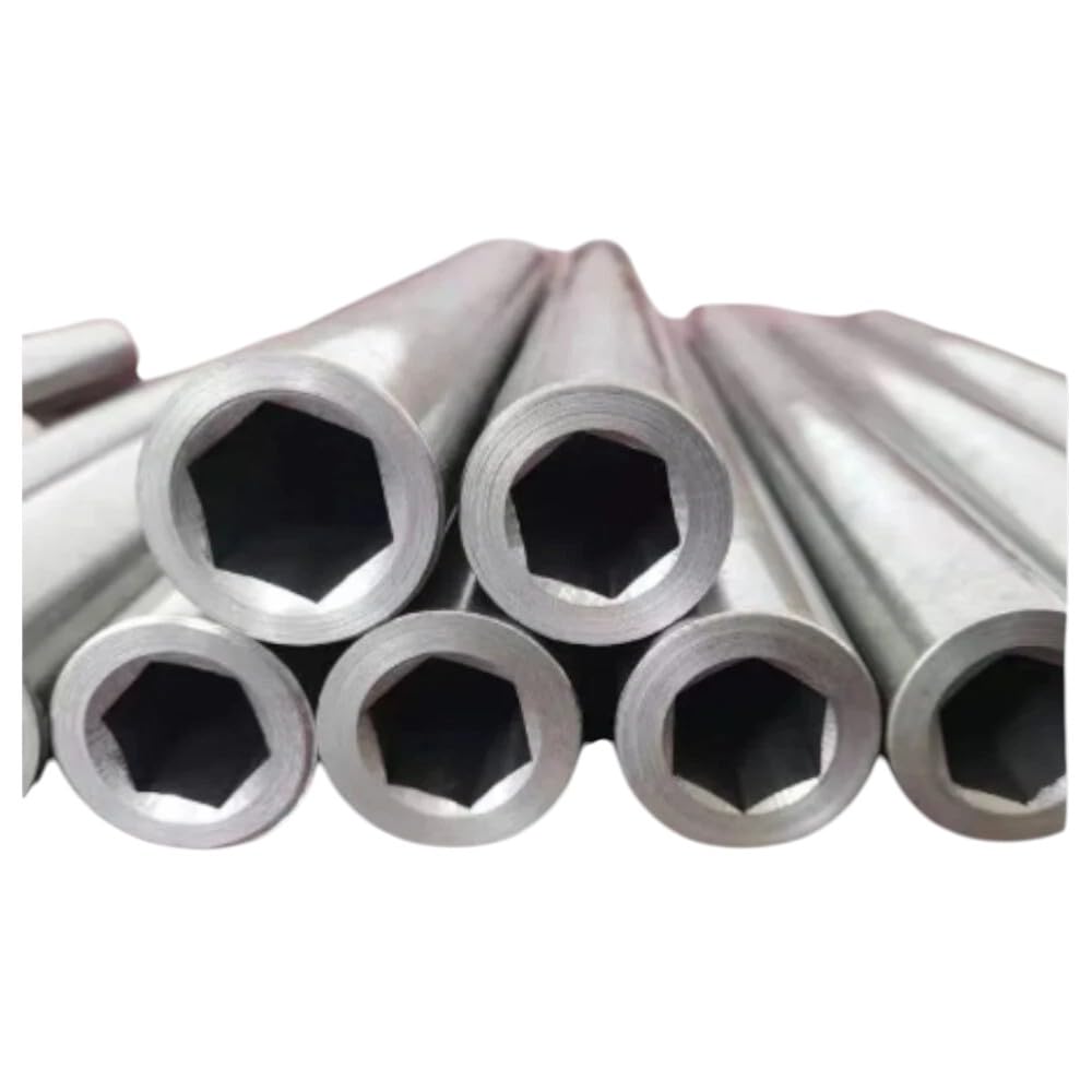 Barra Tubo Trafilato Ferro Vuoto Interno Esagonale Esterno Tondo 42mm 30mm 50cm