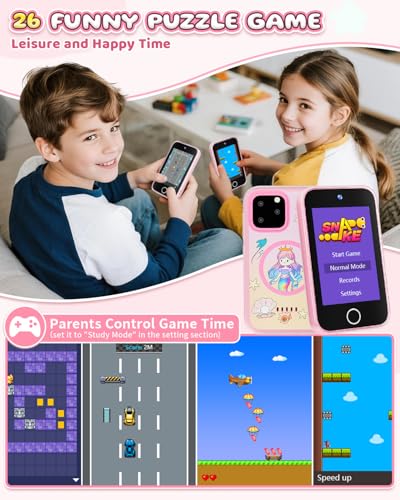 Image of Kids Smart Phone for Girls, 3.5'' Touchscreen Phone for Kids Age 3-8 | Dual Camera /Music /Games, Learning Toy Phone with No Calls, No WiFi, No Net, Birthday Christmas Gift for 3 4 5 6 7 8 Year Old