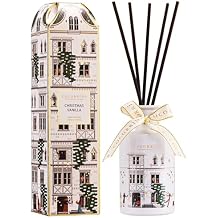 COCORRINA Reed Diffuser - Christmas Vanilla 6.7 fl oz Chirstmas Reed Diffuser with 8 Sticks Home Fragrance Bathroom Shelf Decor Festive House Collection