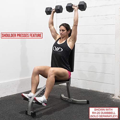 Valor Fitness DG-2 Stationary Upright Bench for Seated Shoulder Presses, Bicep Curls, and Tricep Extensions in a Home or Garage Gym