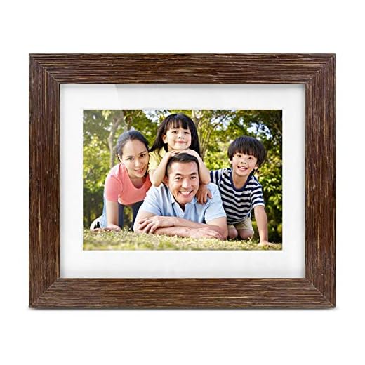 Aluratek 7" Distressed Wood Digital Photo Frame with Auto Slideshow Feature, 800 x 600 (ADPFD07F)