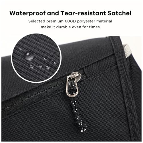 Image of OIWAS Messenger Bag for Women, 17 Inch Laptop Crossbody Bags Men Casual Satchel Shoulder Bag College Travel Office Briefcase (Black, 17 inch)