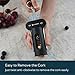 KITCHENDAO 3 in 1 Wing Corkscrew Wine Bottle Opener with Foil Cutter, Built-in Beer Bottle Opener, Multifunctional Wine Opener with Non-Stick Sharp Screw, Easy to Use, Manual Wine Corkscrew, Black
