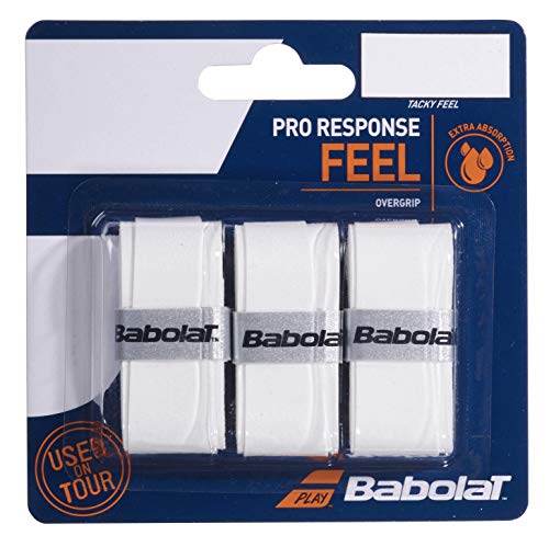 Babolat PRO Response X 3 Overgrip, Unisex Adult, 653048, White, One Size, Bianco (Bianco), Taglia Unica