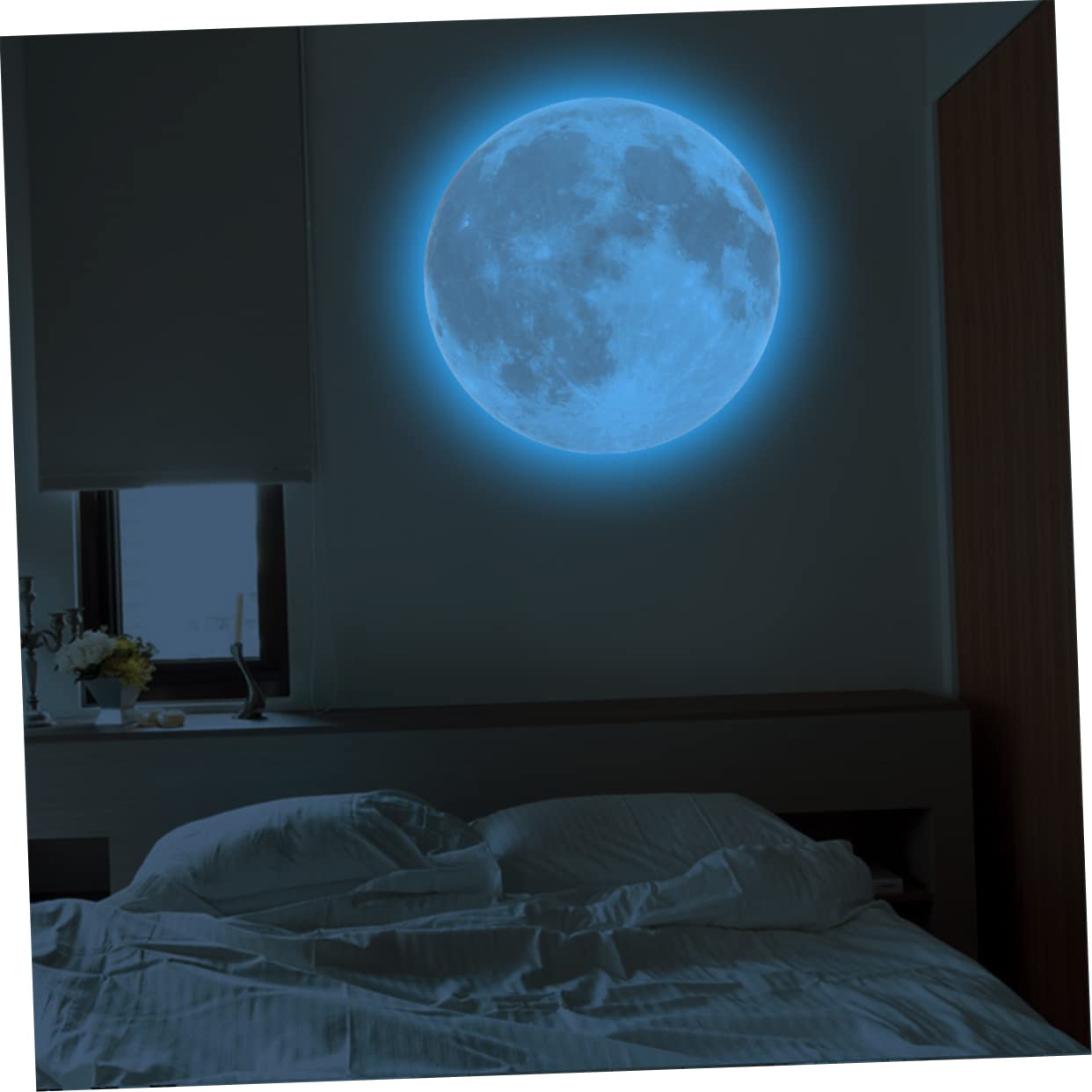 ifundom 3 Stücke Glow Dark Decke Aufkleber Für Schlafzimmer Mond Aufkleber Kinder