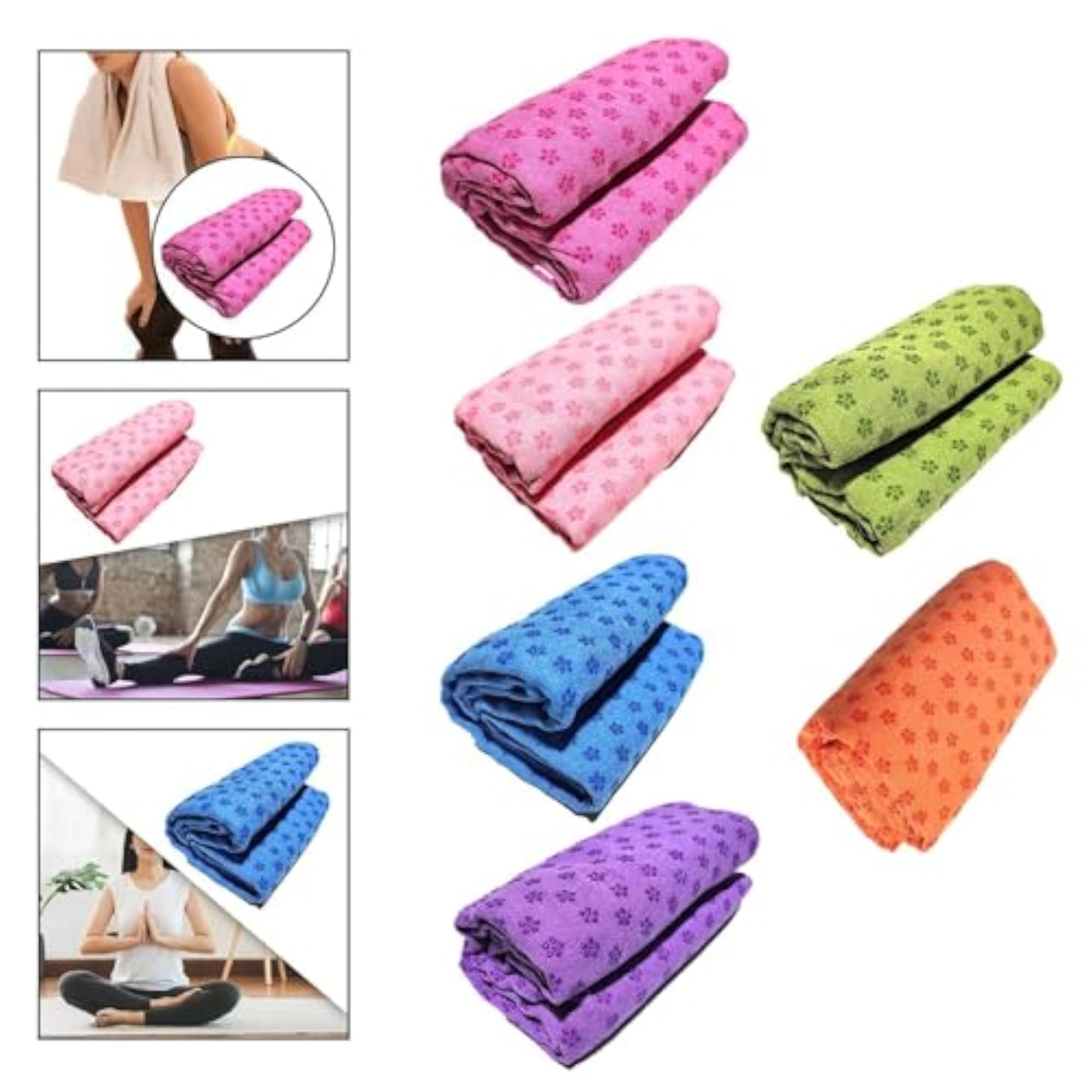 Rose Red Yoga Towel, Hot Yoga Mat Towel