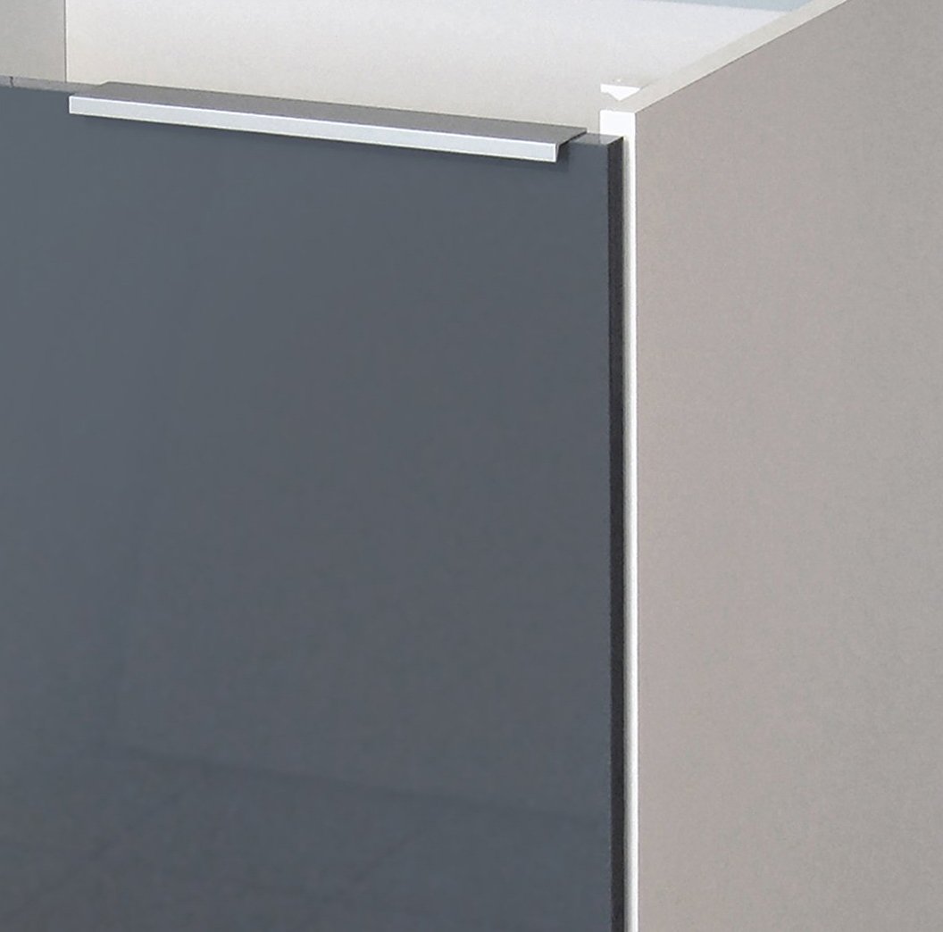Berlioz Creations CP6BG - Mueble bajo de Cocina con 1 Puerta (60 cm), Color Gris Brillante