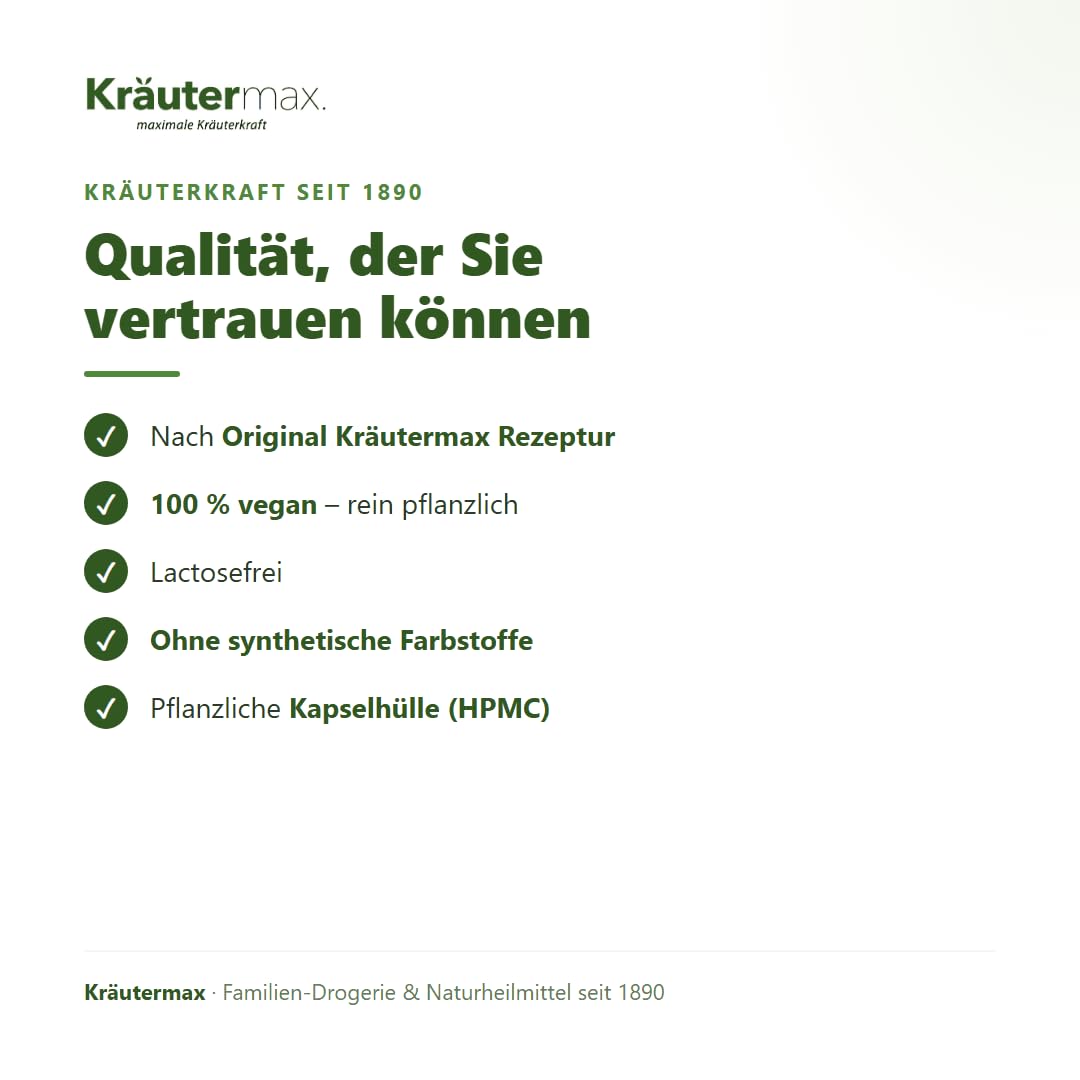 Kräutermax Teufelskralle Kapseln Hochdosiert, Afrikanische Teufelskralle mit Vitamin C, Zink & Selen, Natürlich, 60 Kapseln