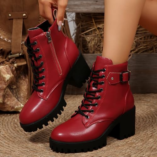 Bottes de cheville style combat d'une élégance remarquable à lacets