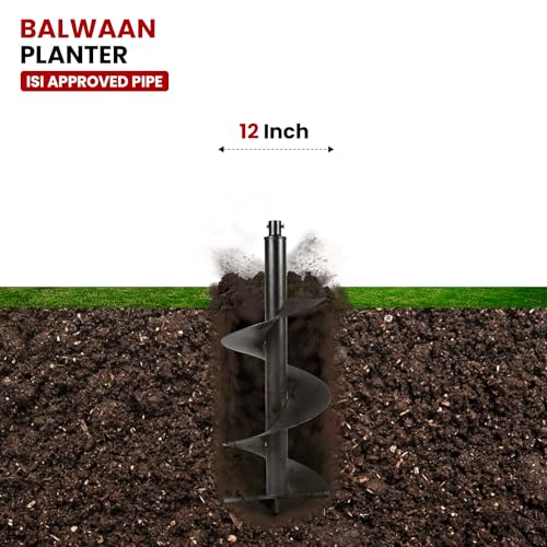 Image of BALWAAN Krishi Drill Planter 12 inch /30 cm /304 mm /Post Hole Digger Planter /Spiral (Drill Planter) of Planter (12 Inch Planter)|PT-12