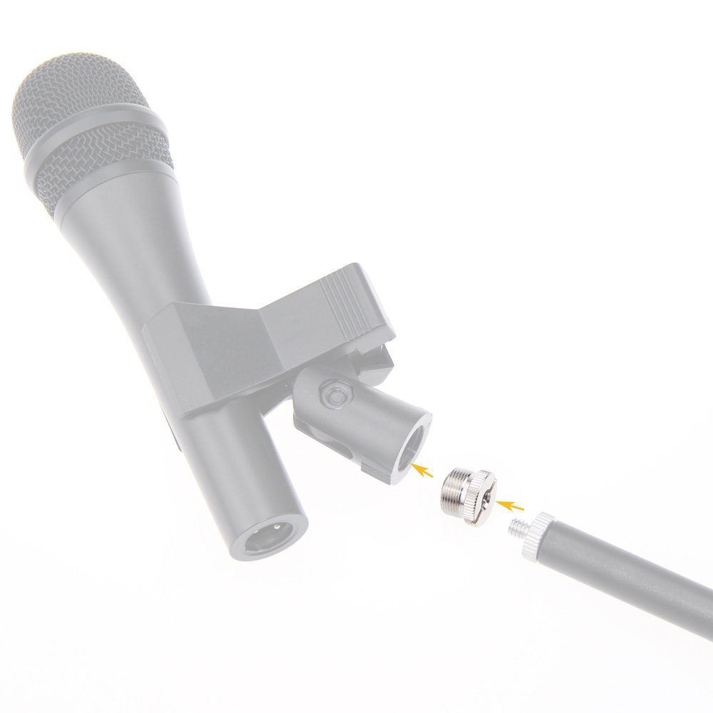 CAMVATE 5/8-calowy męski na 1/4-calowy żeński adapter śrubowy mikrofonu do stojaka mikrofonowego