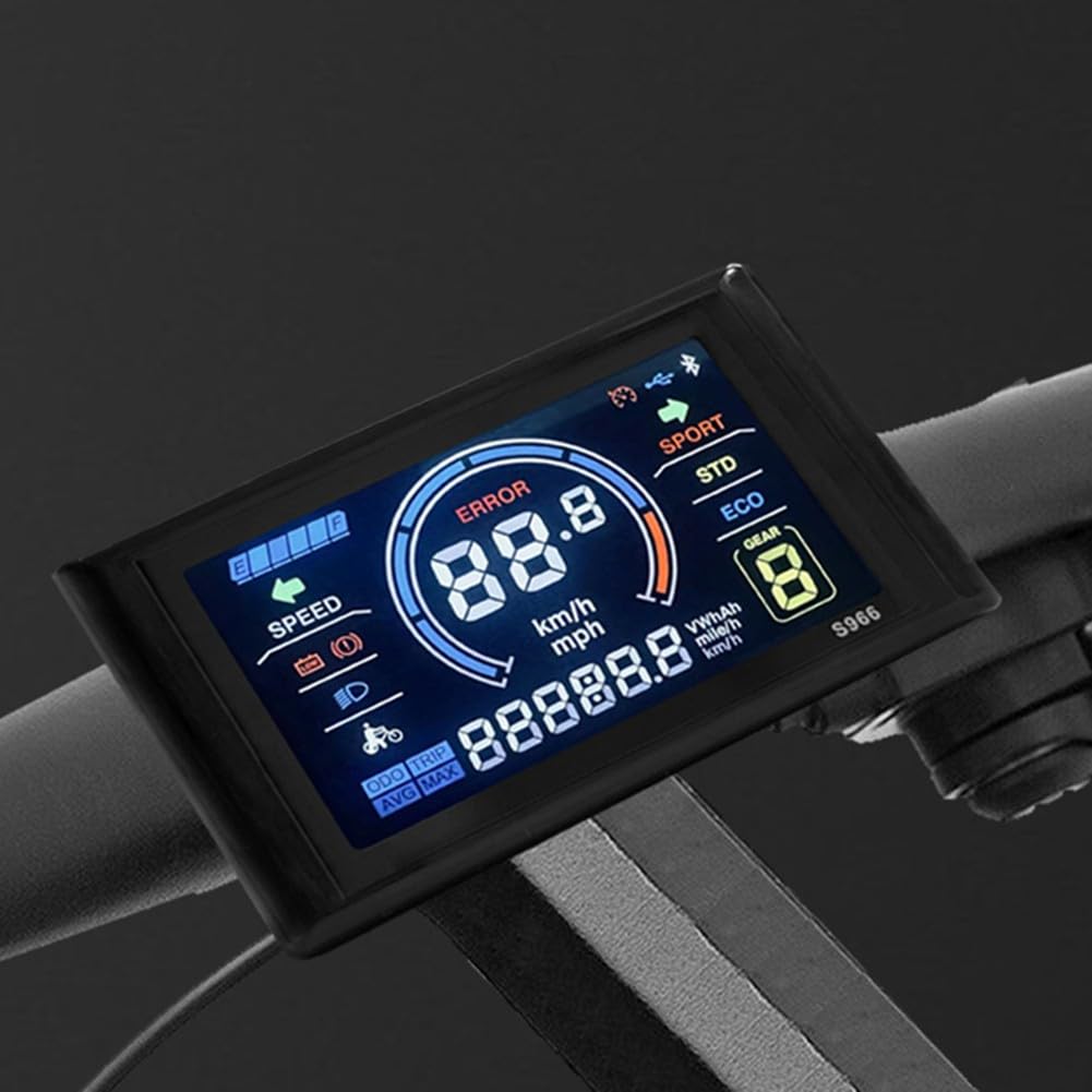 Display LCD per bici elettrica, strumento digitale a colori per bicicletta, 24-72 V 5 pin elettrico LCD-S966 Pannello di controllo accordo n. 2