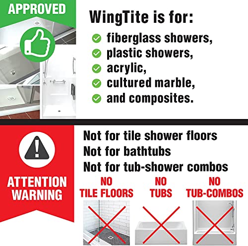 Wingtite Pro-Series Shower Drain, Builders Model For New Construction, Installs Entirely From The Top, Chrome #TOP1