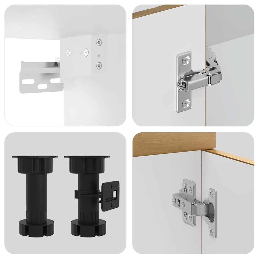 ACAGALA Küchenschrank Set 11-TLG. Küchenzeile Einbauküche Eckküche ohne Arbeitsplatte & Elektrogeräte, Erweiterbar Modular, Küchenblock für Selbstmontage und kleine Küche, Eiche handwerklich
