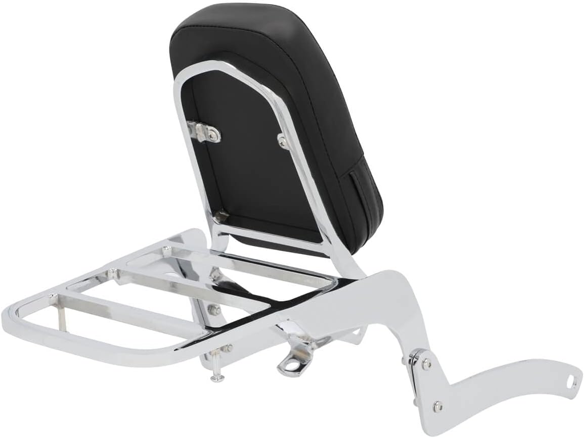 Passenger Sissy Bar with Luggage Rack Rear Backrest for Yamaha Virgo 250 125 XV250 XV125 1989-2020, Chrome