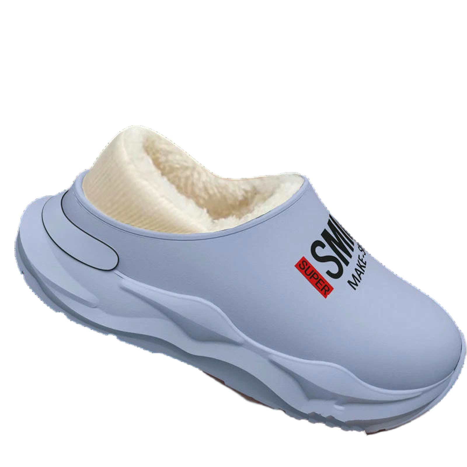 Pantoufles coton intérieur homme chaussures chaudes hiver taille 38 39 gris 997