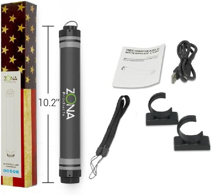 Zona 10" Rechargeable LED Flashlight / LED Lamp / LED Lantern with Power Bank & SOS Emergency Functions. Up to 72hrs of Lighting. Ultra Bright Portable LED Camping Light