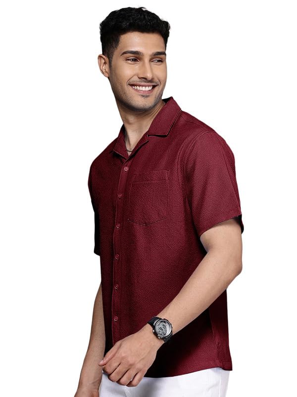 Image of Tee Projekt Fashion Textured Shirts for Men||Regular Fit Casual Shirt for Men||Fancy Shirt