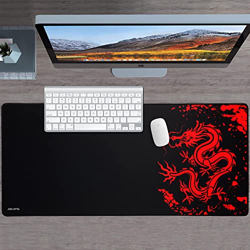 Image of JIALONG Gaming Mouse Pad Large Size 35.4x15.7 inches Extended Desk Mousepad with Personalized Design for Laptop, Computer PC - Red Dragon