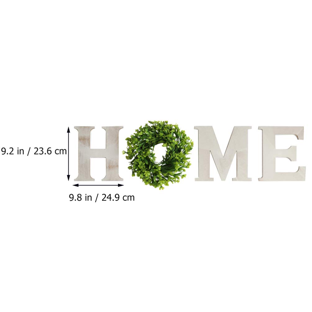 Homoyoyo Adorno Colgante de Madera Blanco Letras Home para Decoración de Pared en Oficina en Casa y Fotografía, Diseño Único y Elegante