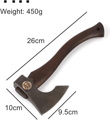 Miniatura 3 de Hacha vikinga de acero forjado a mano DC53 con vaina mango de madera de ébano Camping Hacha de lanzamiento Hacha de división Hacha