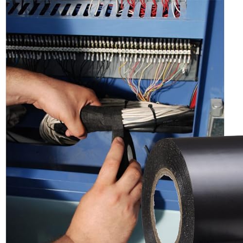 Badem10 Elektrikçi Bandı Siyah İzole Elektirik Kablo Bant Bandı Pvc 0.13 mm Kalınlık 50 mm Geniş 25 Metre