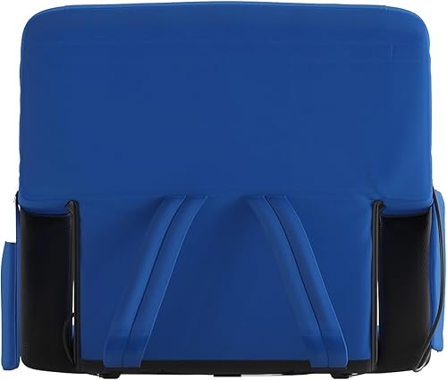 Miniatura 6 de Flash Furniture Asiento para estadio Malta con respaldo y asiento calefactados, 6 posiciones reclinables, silla portátil con correas de mochila,