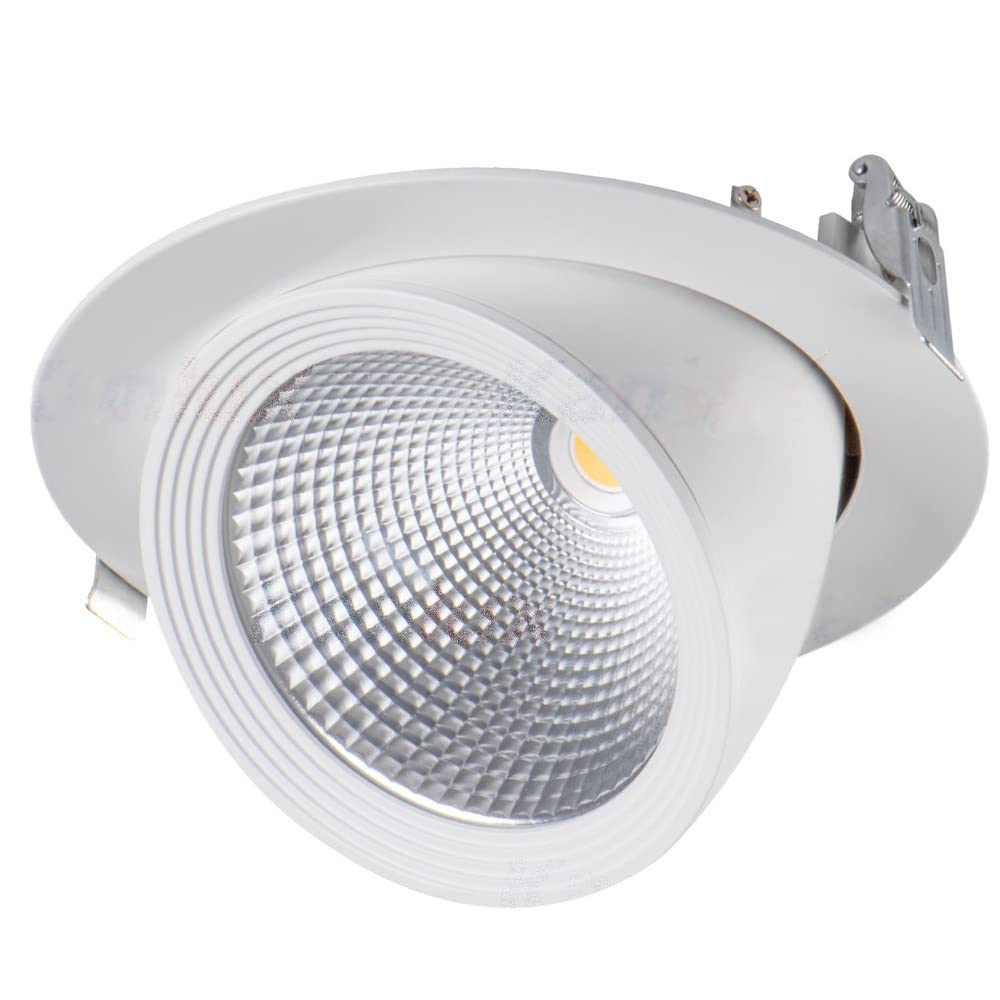 Non Dimmable Adjustable Spot Light - Swivel Directional LED COB Recessed Downlight - Bedroom Dining Living Room Shop Retail Display Lighting