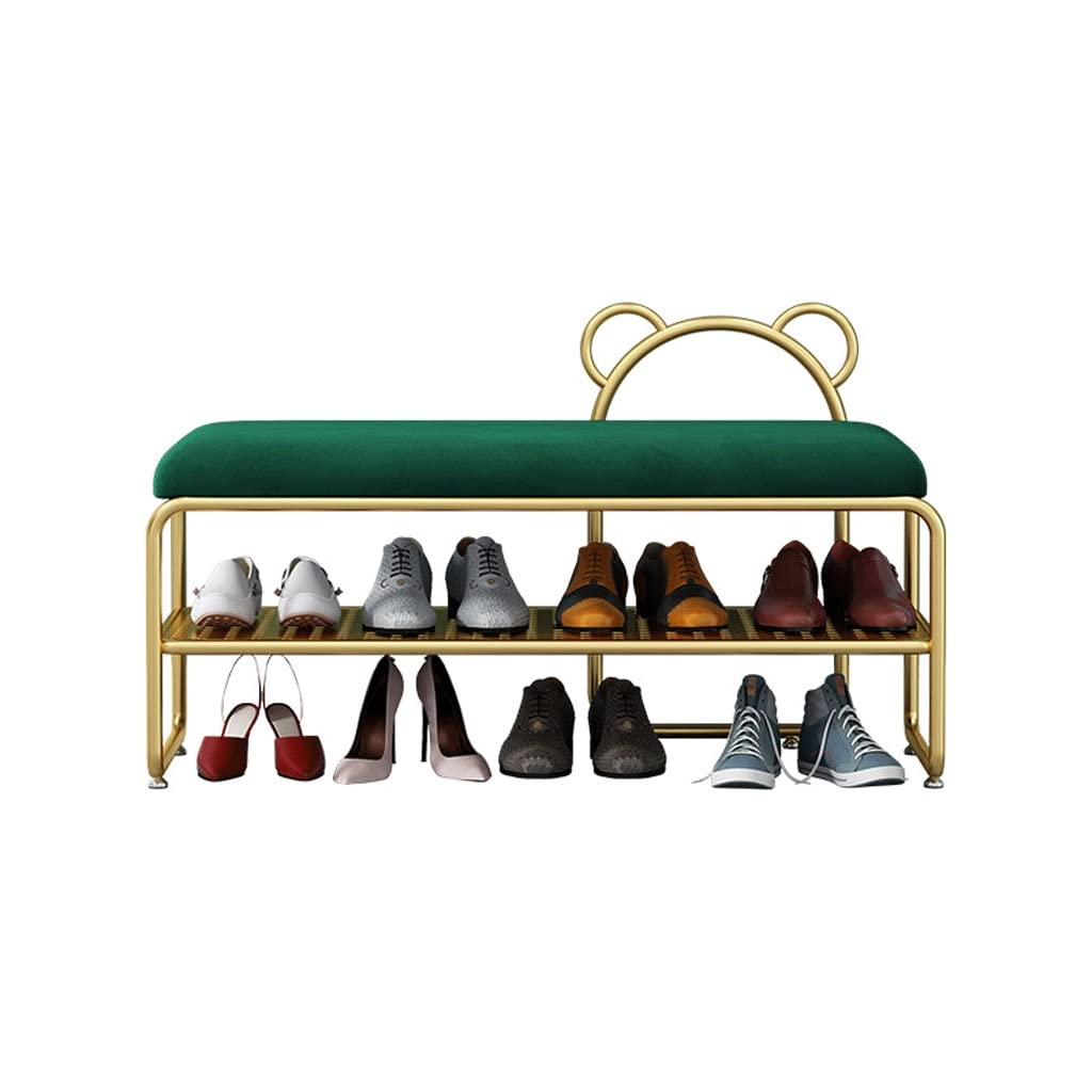 Banc à chaussures Nordic Home à double couche pour entrée et salon