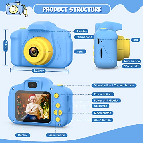 Desuccus X2 Kids Camera Toys Christmas Birthday Gifts For Boys And Girls Kids Toys 3-9 Year Old Hd Digital Video Camera For Toddler 5 Puzzle Games thumb #5