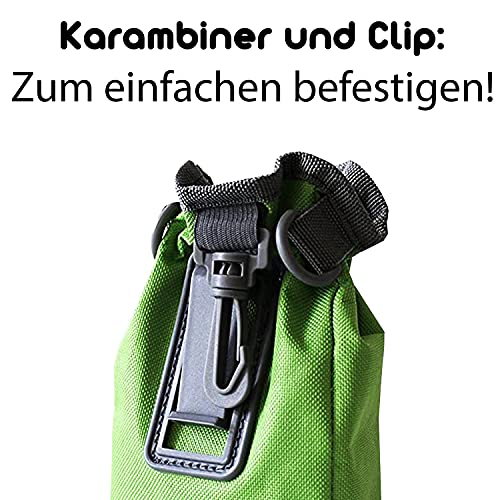 big buddy® Snacktasche Futterbeutel für Hunde | 3er Set | Leckerlietasche für Hundetraining, Hundesport & Spaziergänge – Grün