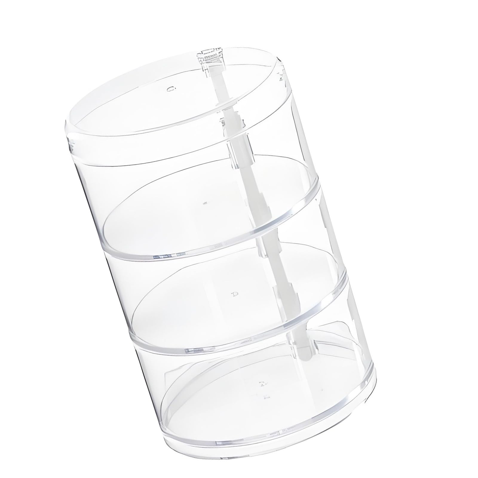 Tsophreniq Multilayer Rotating Clear Belt Display Storage Box with 360 Degree Rotation for Easy Access and Organization Clear Belt Display