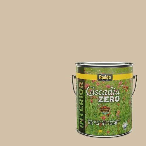 Miniatura 2 de Rodda Paint CASCADIA ZERO - Pintura plana e imprimación para interiores en uno, cuarto de galón, piel bronceada
