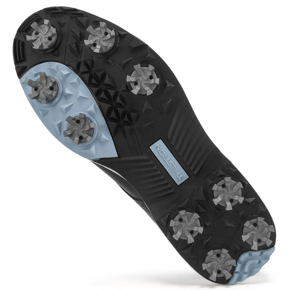 SDEQA Zapatos de Golf Impermeables para Mujer con 9 Clavos Cuero, Zapatillas de Golf para golfistas, Talla Grande