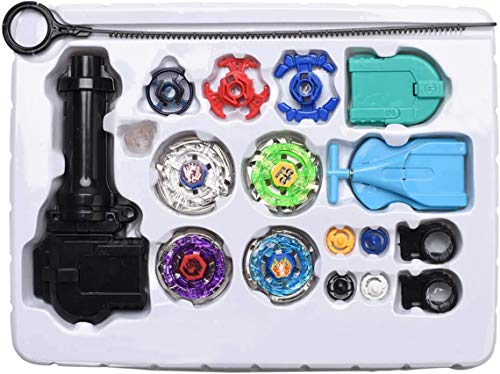 Besmon Battling Tops Pegasus/Flame Libra/Earth Eagle/ Lightning L-Drago Metal Master Fusion Spinning Launcher Tops Toys Gift for Boys - Thumbnail 3