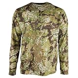 Kryptek Stalker II Long Sleeve Shirt for Men, Lightweight Cotton Camo Hunting Tactical Crewneck Outdoor Top, Transitional - 2XL