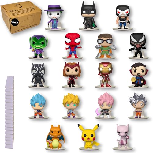 NORTHWALL Set x18 Estantes Flotantes para Funko Pop - Soporte de 8x7,6cm - Expositor Acrílico Blanco - Mini Estantería Individual