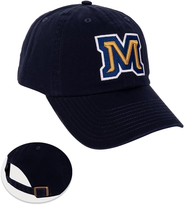 Desert Cactus Montana State University Baseball Hat Bobcats MSU Brimmed Embroidered Cap Adjustable Cloth Strap Adult (Style B) Blue
