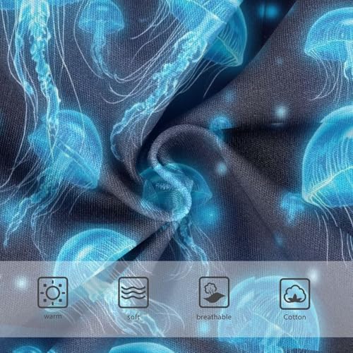 Joisal Cotton Toddlers Underwear Floral Jellyfish Ocean Blue Panties for Girl Durable Briefs Undies Kids 2t3